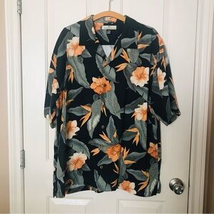 Tommy Bahama Floral Print Shirt Size XL 100% Silk NWOT